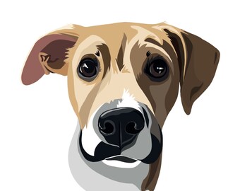 Digital Pet Portrait | Digital Pet Memorial | Pet Portrait | Graphic Pet Portrait