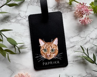 Custom Pet Luggage Tag - Black