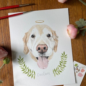 Watercolor Pet Portrait - 8x10” | Pet Portrait Custom | Pet Memorial | Pet Lover Gift