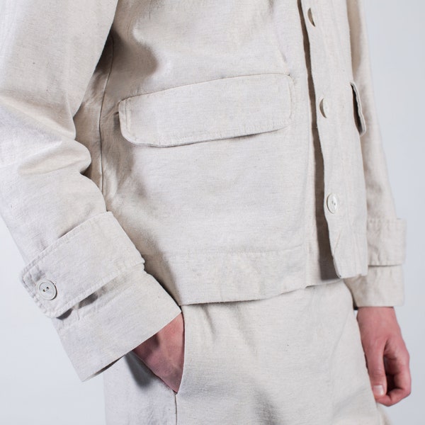 Mens Linen Jacket Etsy