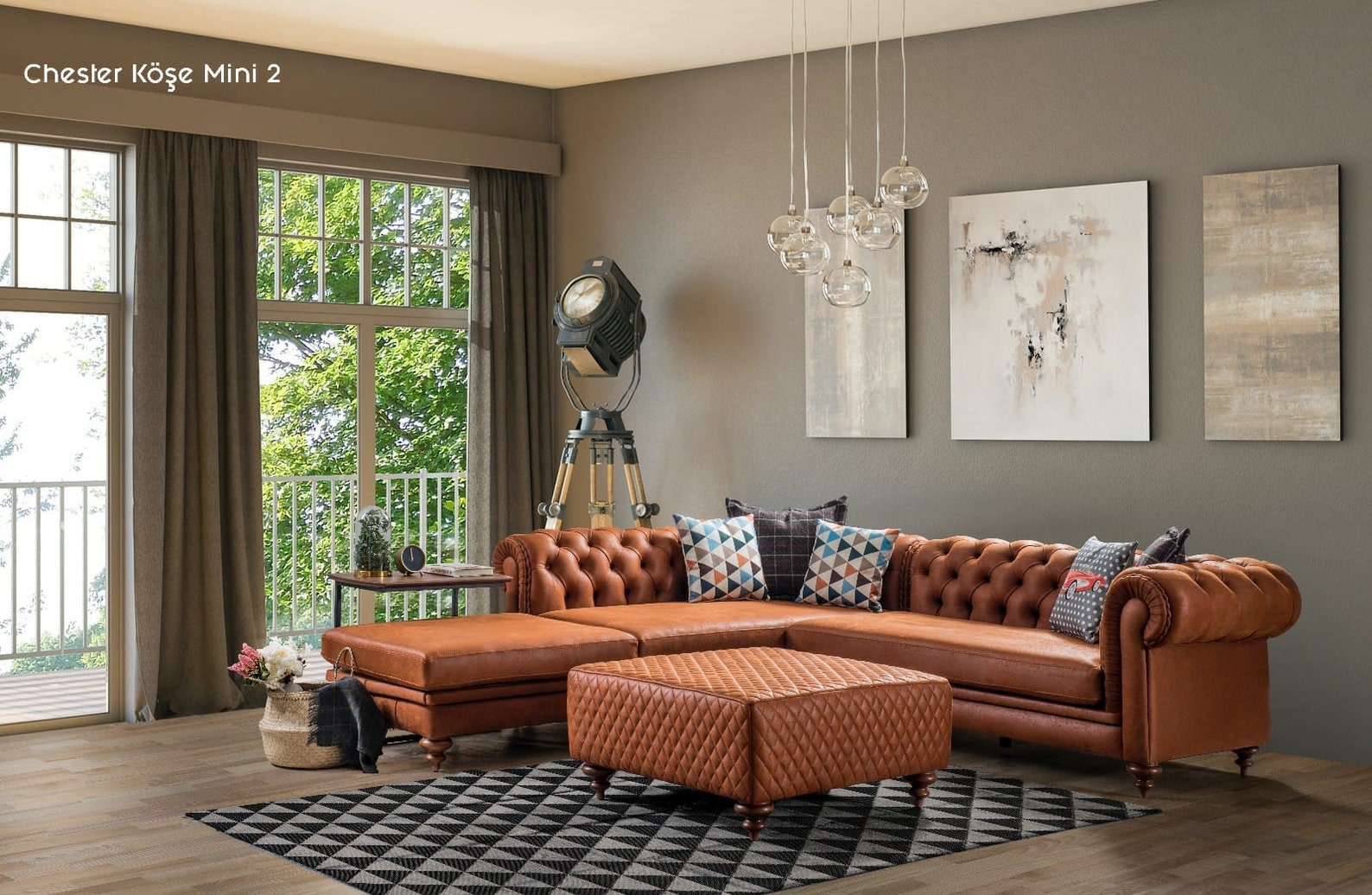 Chesterfield Corner Sofa Etsy