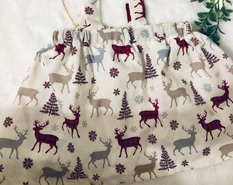 Christmas Reindeer Baby, toddler, Christmas Skirt, Outfit, Gift.