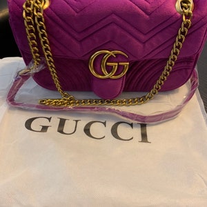 Gucci Purple Marmont Velvet BAG 
