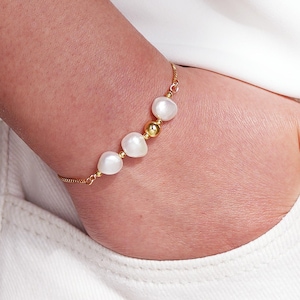 Echte parelarmband Gepersonaliseerde bruids- en geboortesteencadeaus voor haar beste vriend bruidsmeisje edelsteenarmband bruidsmeisje vriendschapscadeau