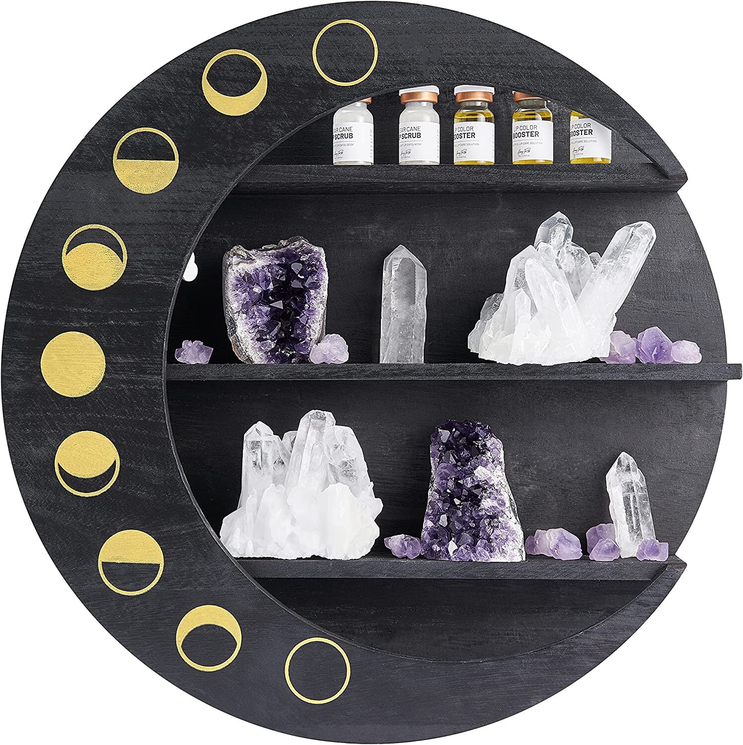 Moon Phases Moon Shelf, Crystal Shelf, Boho Shelf  Essential Oil Wall…
