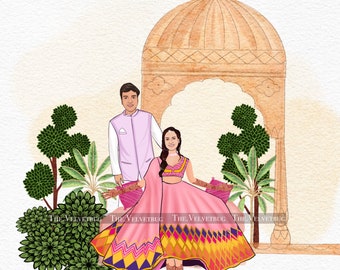 Custom Indian Wedding Invitation, Mehendi & Ring Ceremony, Digital Design