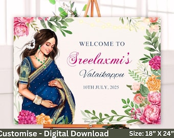 Seemantham| Godhbharai | Baby shower welcome signage