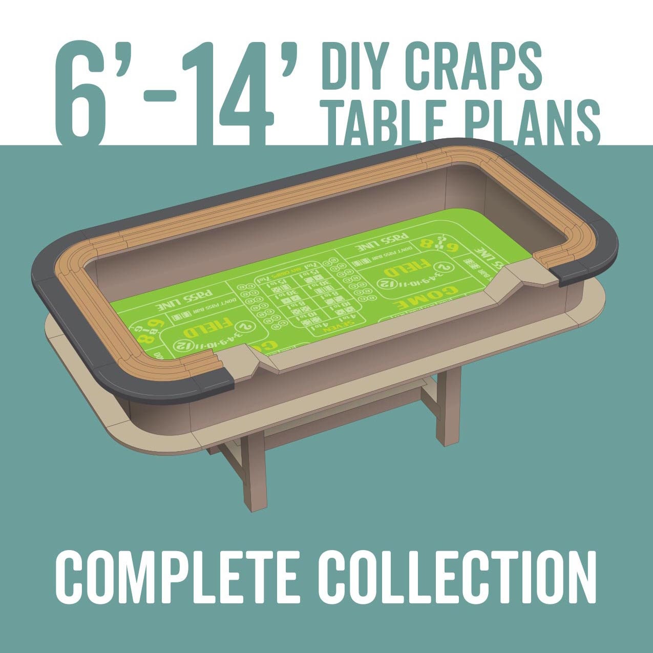 DIY Craps Table Plans Complete Collection Etsy