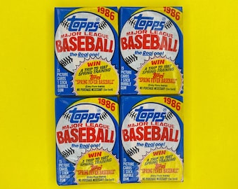 1986 Topps Baseball Wax Packs - Unopened Lot of (4)