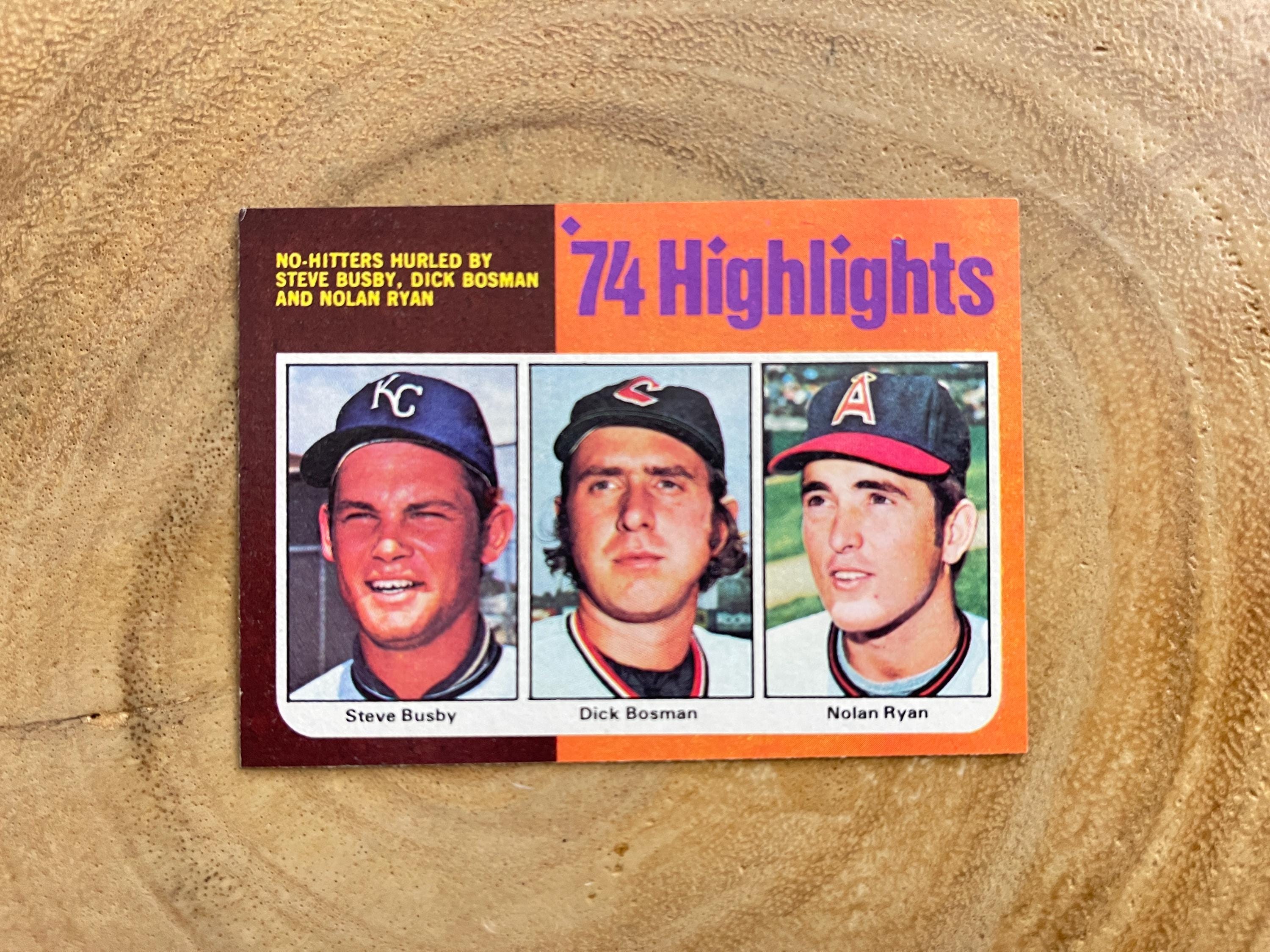 1975 Topps '74 Highlights #7 – Nolan Ryan No-hitter – Vintage MLB