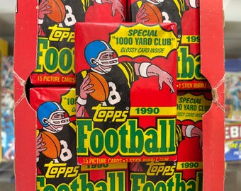 1990 Topps Football Cards, Lot of (4) Wax Packs