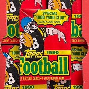 1990 Topps Football Wax Packs - Unopened Lot of (4) Packs