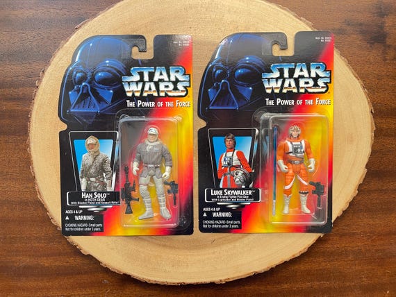 STARWARS 1995年製 フィギュア スターウォーズ 希少！ 1995 Star Wars, Luke Skywalker X-wing & Han Solo Hoth, Kenner, the