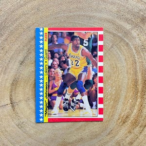 1987 Fleer Basketball Sticker, Magic Johnson # 1 of 11