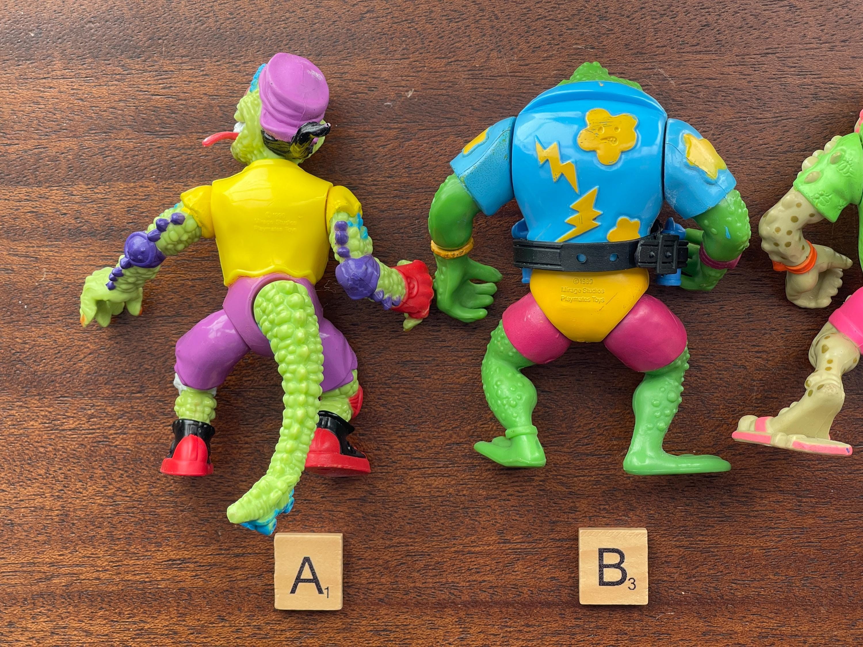 Lot De 3 Figurines Tortues Ninja Playmates 1992 - Dont 2 Mirage Studios, Occasion
