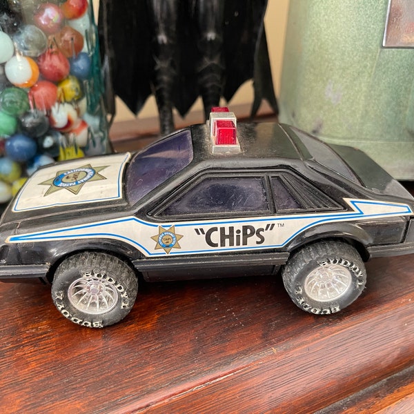 1980's CHiPs Police Car, Buddy L Corp, Made in Japan