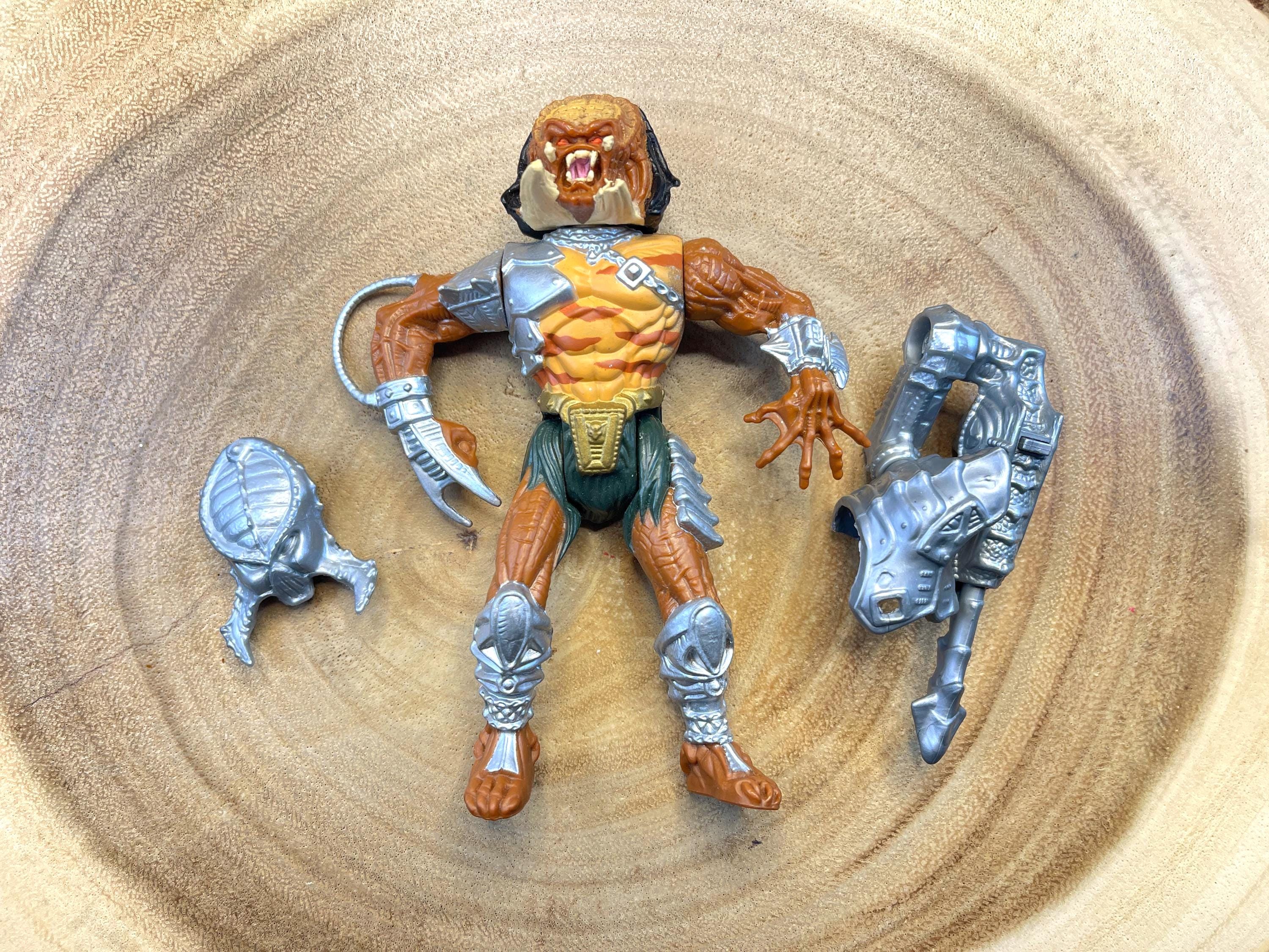 1993 Predator Action Figure, Cracked Tusk, Kenner, With Some