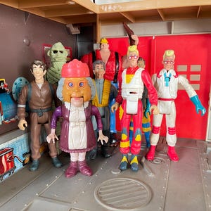The Real Ghostbusters, Fright Figures, Screaming Heroes, Kenner, Lot of (8), Damaged, For Parts or Repair