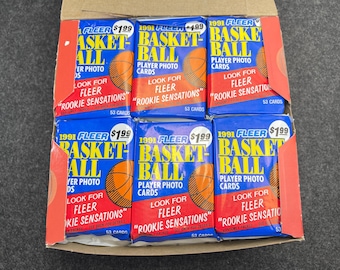 1991 Fleer Basketball Jumbo Pack, 53 Cards, Possible Michael Jordan