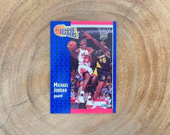 1991 Fleer Michael Jordan #220 League Leaders Trading Card