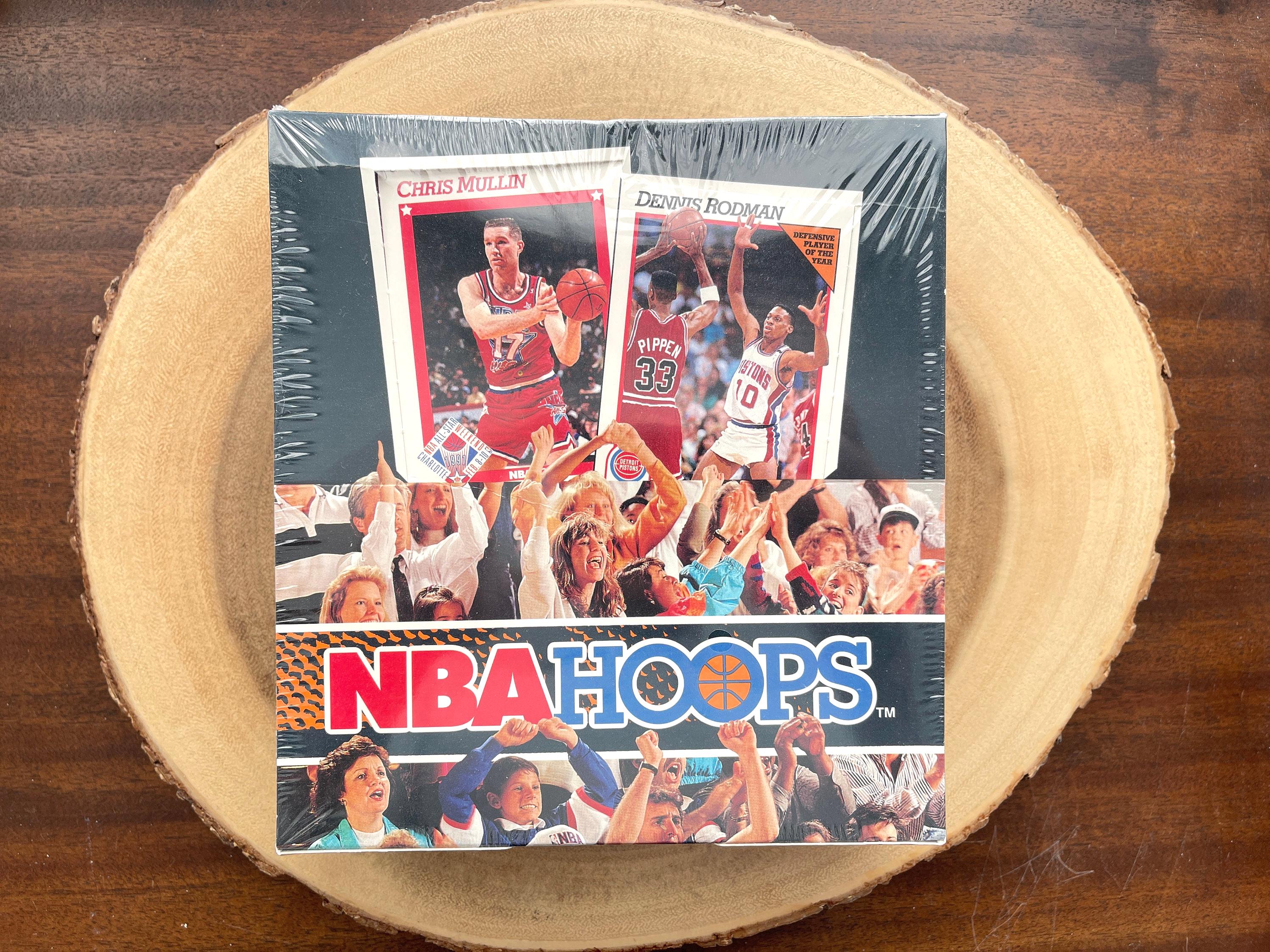 1991-92 NBA Hoops Basketball Rack Pack Box, 12 Packs, 47 Cards per