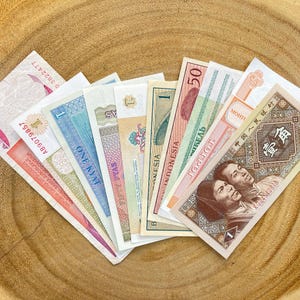 Foreign Currency, Lot of (10) Bills, Mostly Smaller Notes, Great Gift Idea!