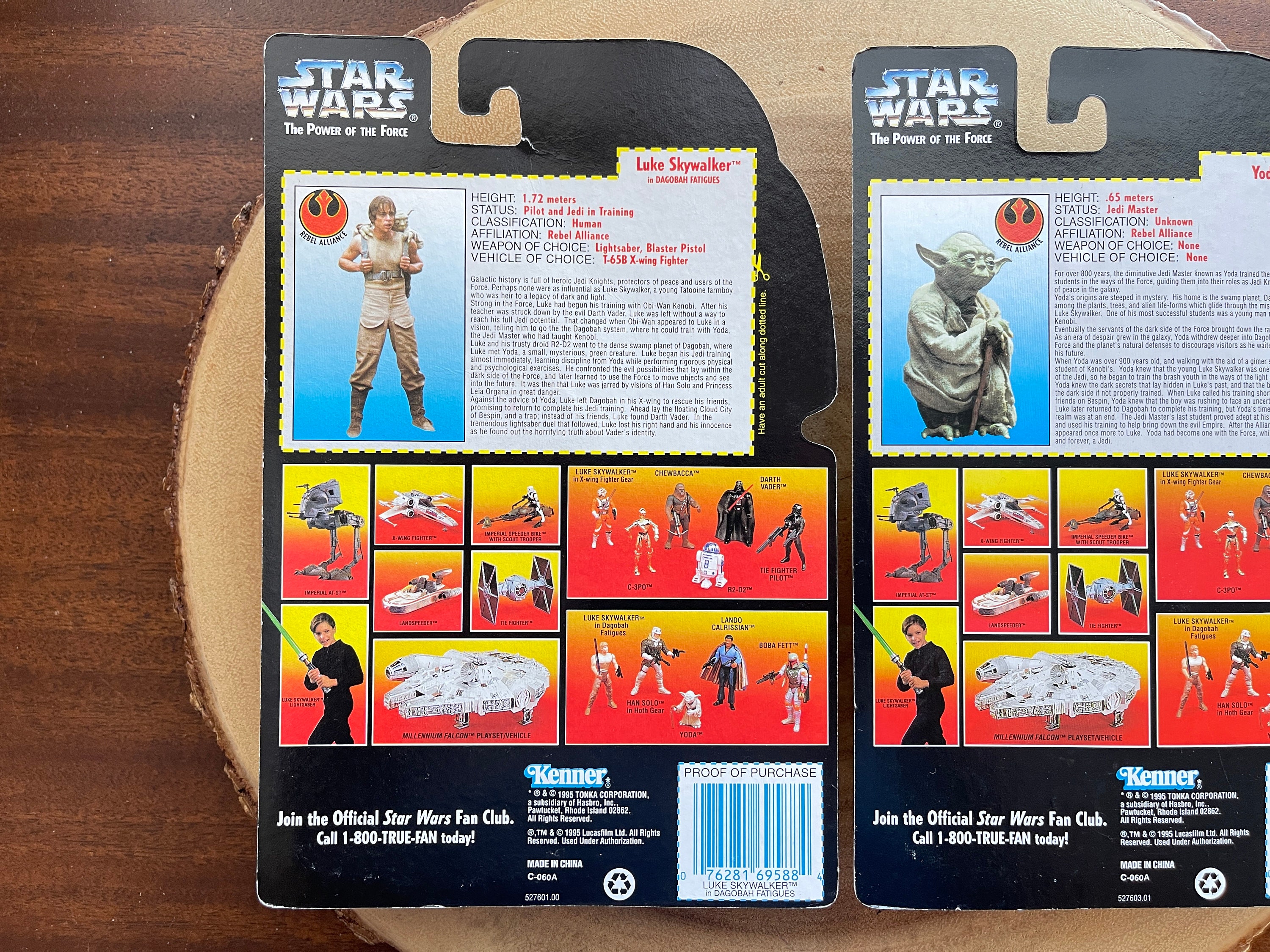 1995 Star Wars, Luke Skywalker & Yoda, Kenner, the Power of the 