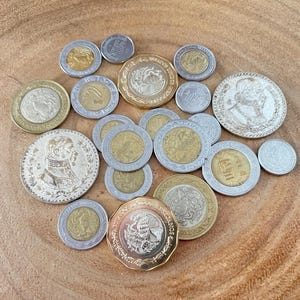 Foreign Coin Collection, Circulated, Mexican Pesos, New and Older, Some Duplication