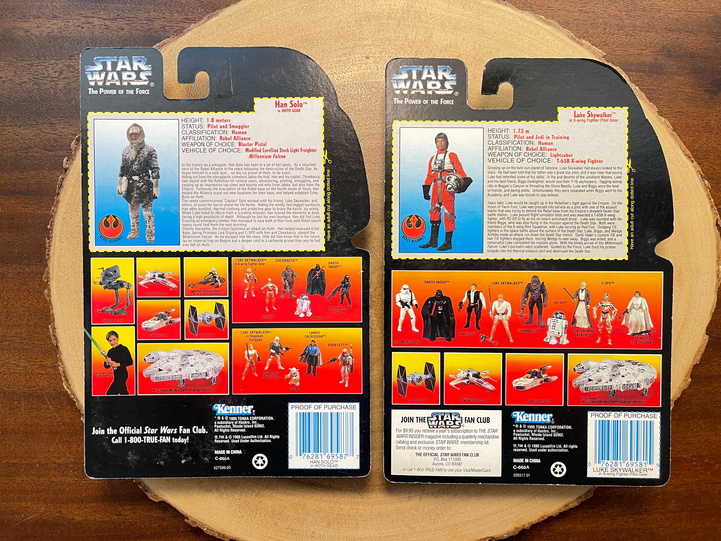 1995 Star Wars, Luke Skywalker X-wing & Han Solo Hoth, Kenner, the