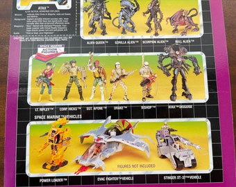 Vintage 1992 Aliens Kenner Space Marine Atax Action Figure (sealed