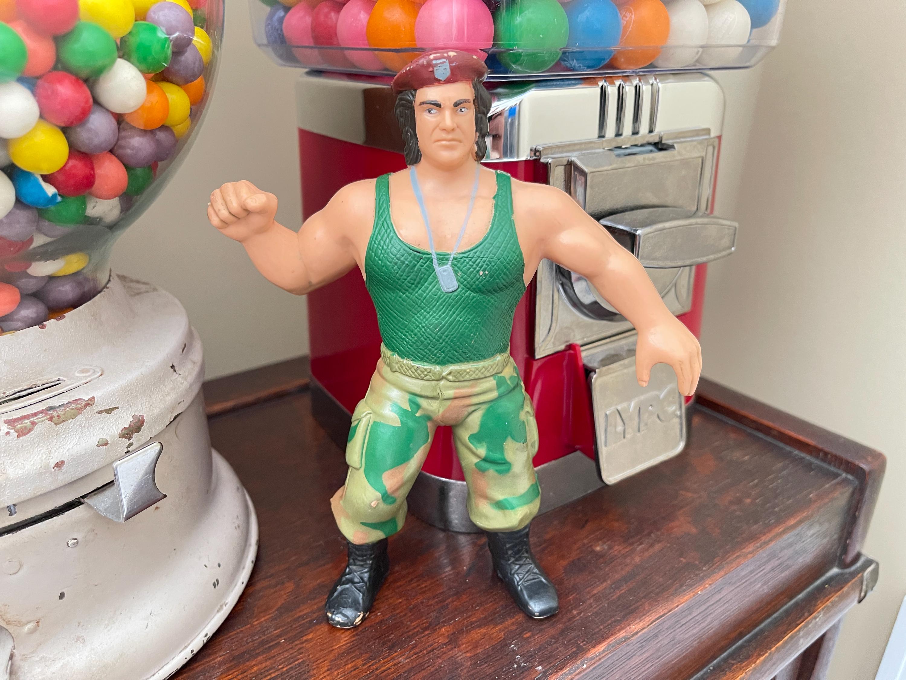 1986 LJN WWF Wrestling Superstars Corporal Kirchner 8 Inch Rubber