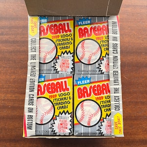 1989 Fleer Baseball Wax Packs - Lot of (4) Unopened Packs