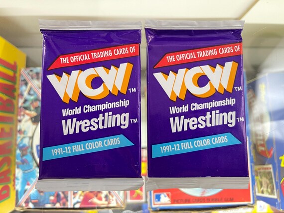 1991 WCW Wrestling Trading Cards – Lot of 2 Unopened Packs – World