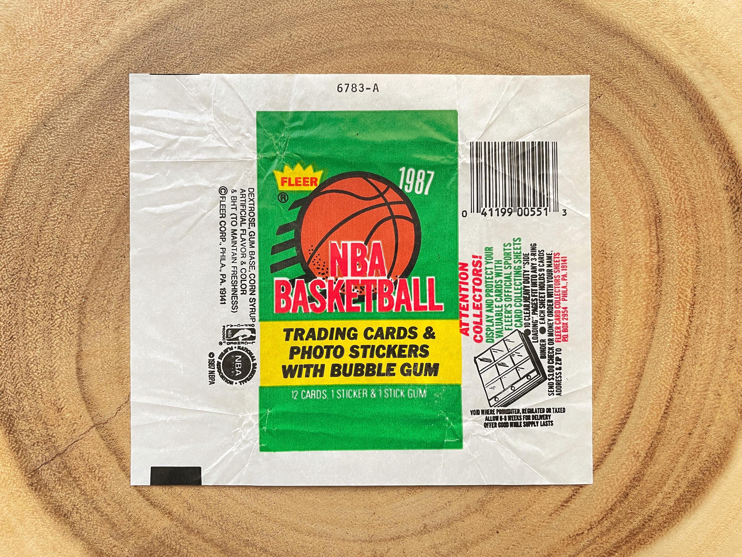 1987 Fleer Basketball Wax Pack Wrapper, You Get (1) Wax Pack