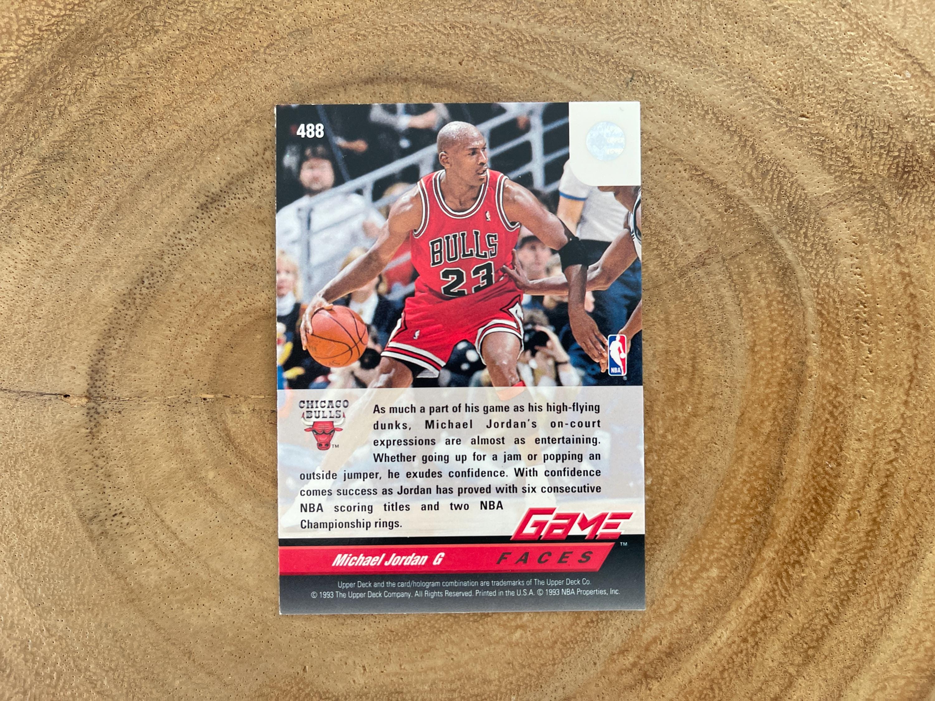 1992-93 Upper Deck Michael Jordan Game Faces #488 - Etsy