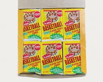 1990 Fleer Basketball, (1) Jumbo Pack, 43 Cards, Possible Michael Jordan