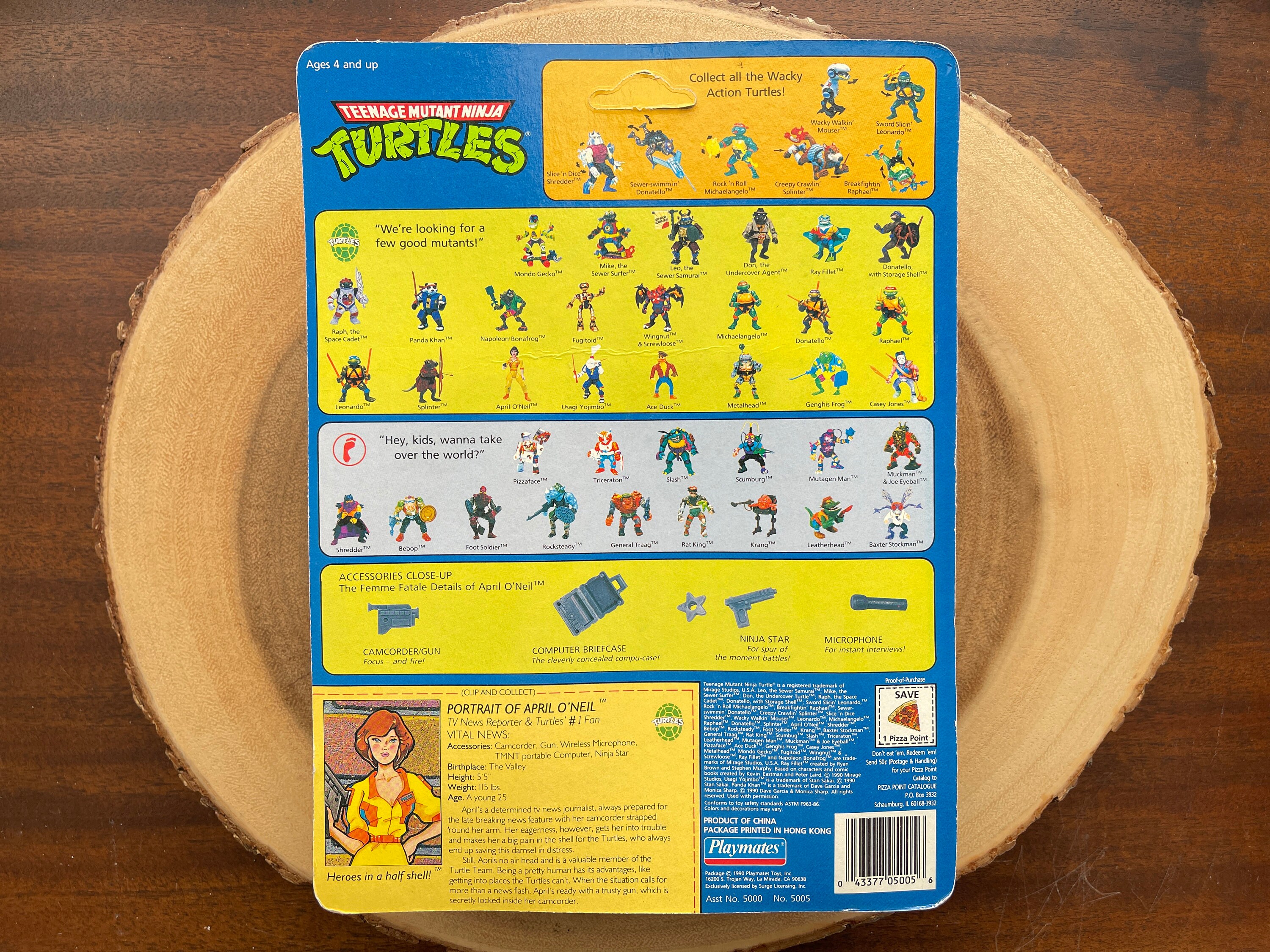 1990 Teenage Mutant Ninja Turtles, April O'neil, Playmates, Sealed