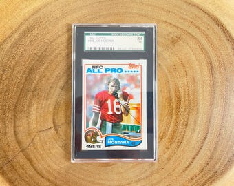 1982 Topps Football, Joe Montana #488, SGC Graded 84 - Etsy