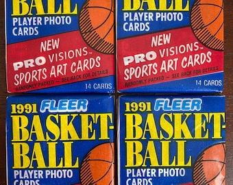 1991 Fleer Basketball Packs - Lot of (4) Unopened Packs