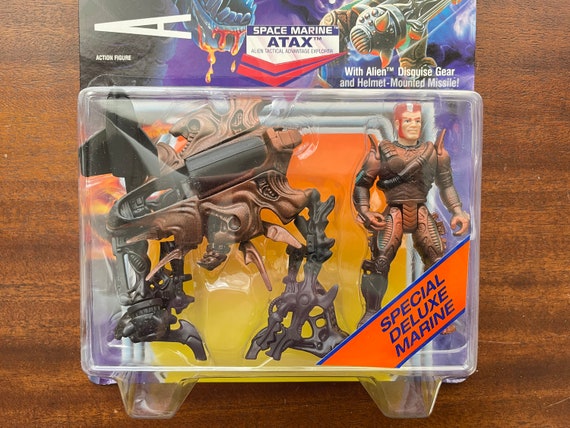 Vintage 1992 Aliens, Kenner, Space Marine Atax, Action Figure, in
