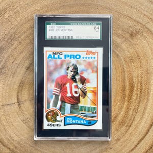 1982 Topps Football, Joe Montana #488, SGC Graded 84 - Etsy