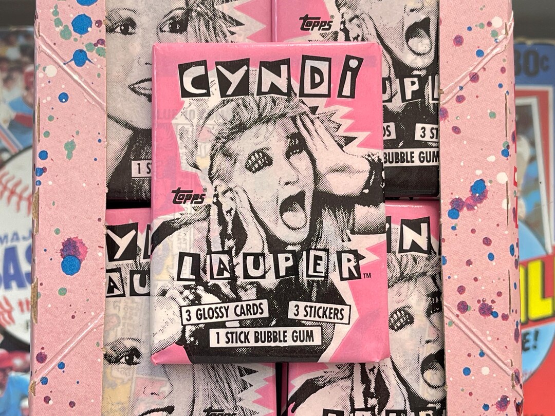 1985 Topps, Cyndi Lauper Wax Packs, Lot of (4) Packs, Unopened