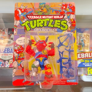 1991 Teenage Mutant Ninja Turtles, Groundchuck, Playmates, Sealed In Original Package, Unpunched, The Mean Munitions Mutant!