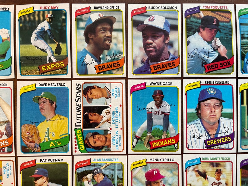 1980 Topps Baseball Cards Lot of 30 Cards Etsy