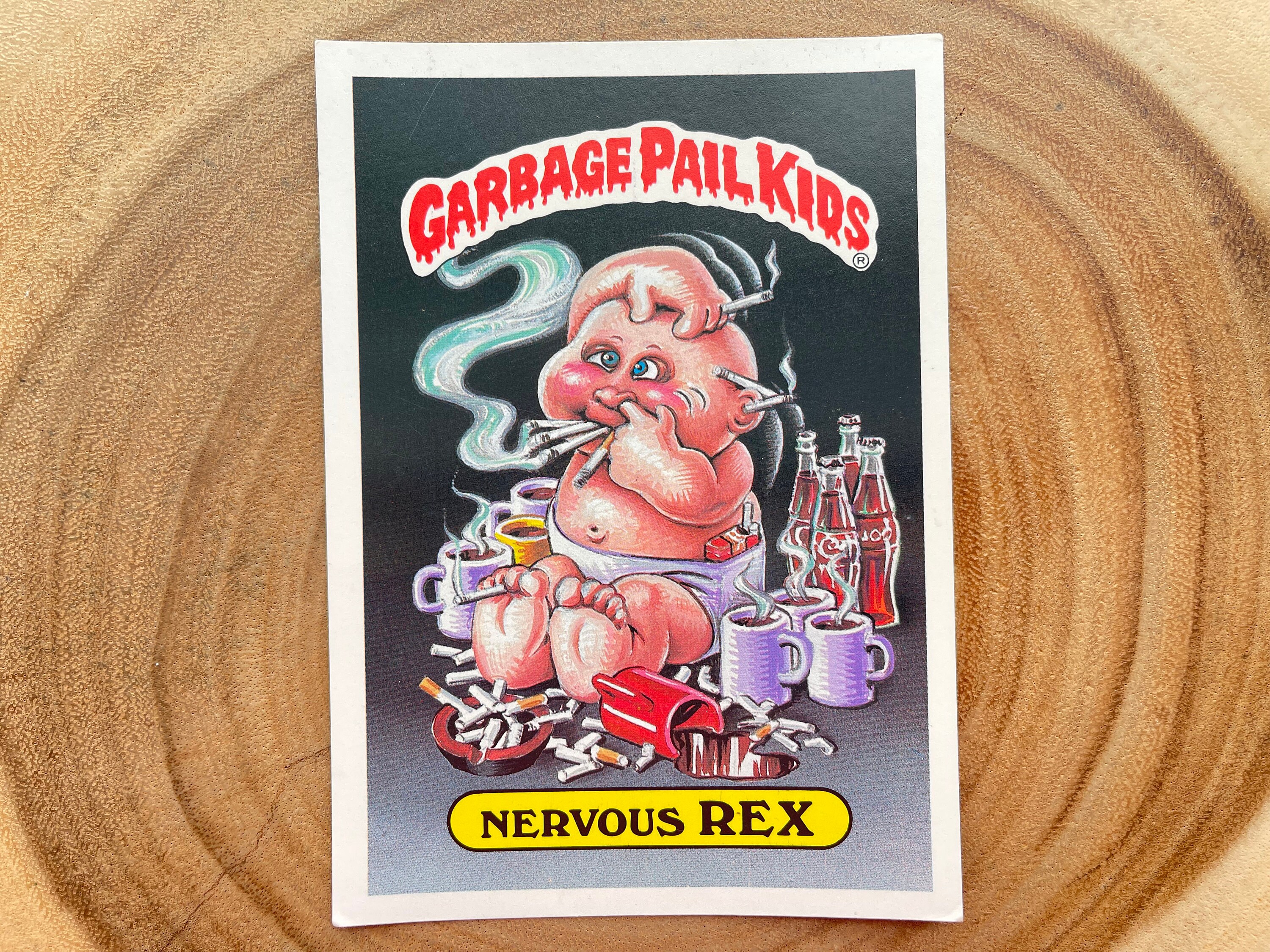 1986 Garbage Pail Kids, Nervous Rex #24, 1st Series, Giant