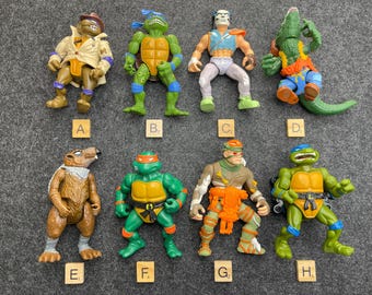 Vintage TMNT 1990s Surfing Michelangelo Action Figure With Some