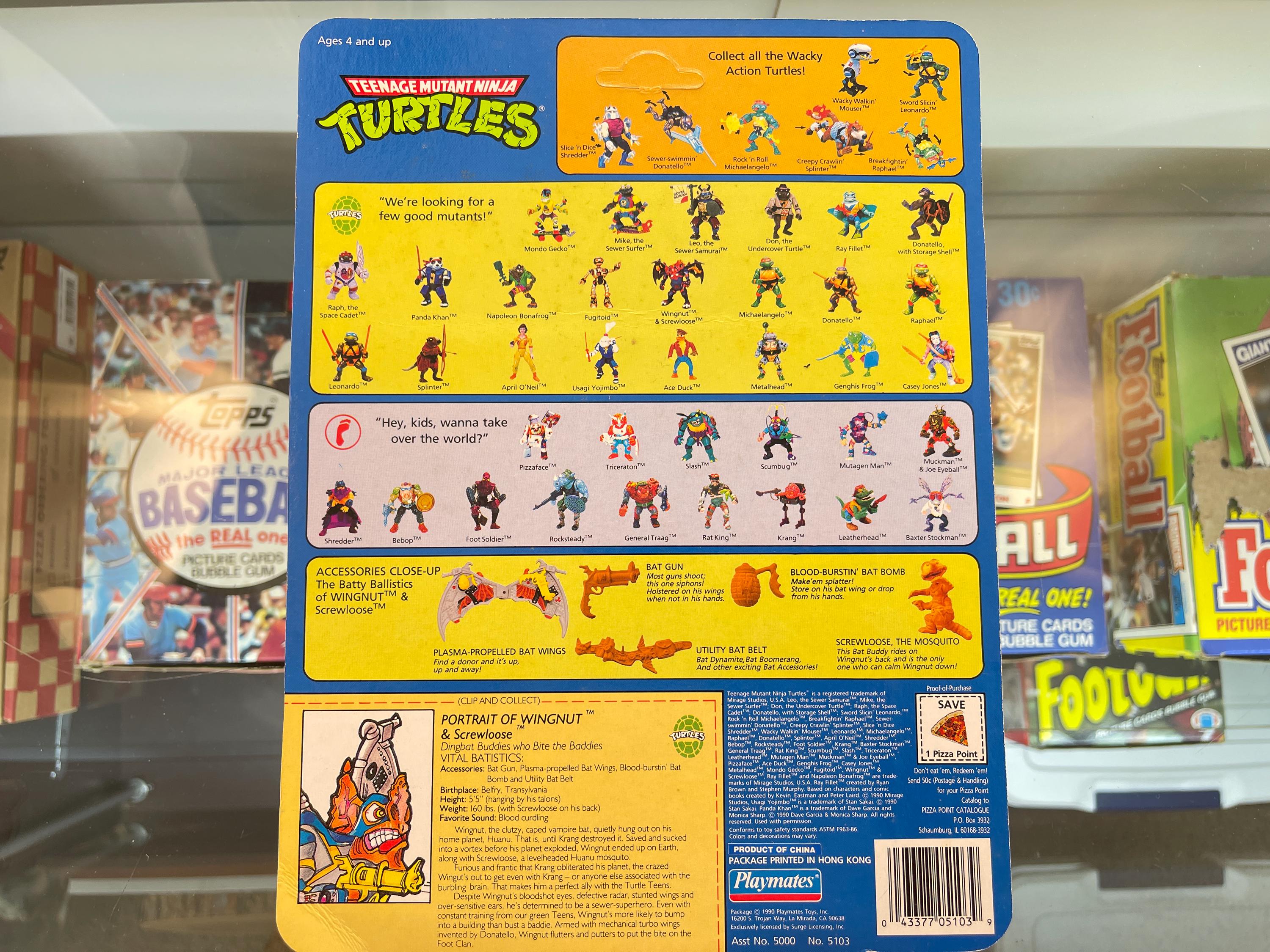 1990 Teenage Mutant Ninja Turtles, Wingnut & Screwloose, Playmates