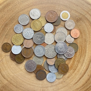 Foreign Coin Collection – Lot of 50 Mixed World Coins – Circulated Coins from Various Countries and Dates