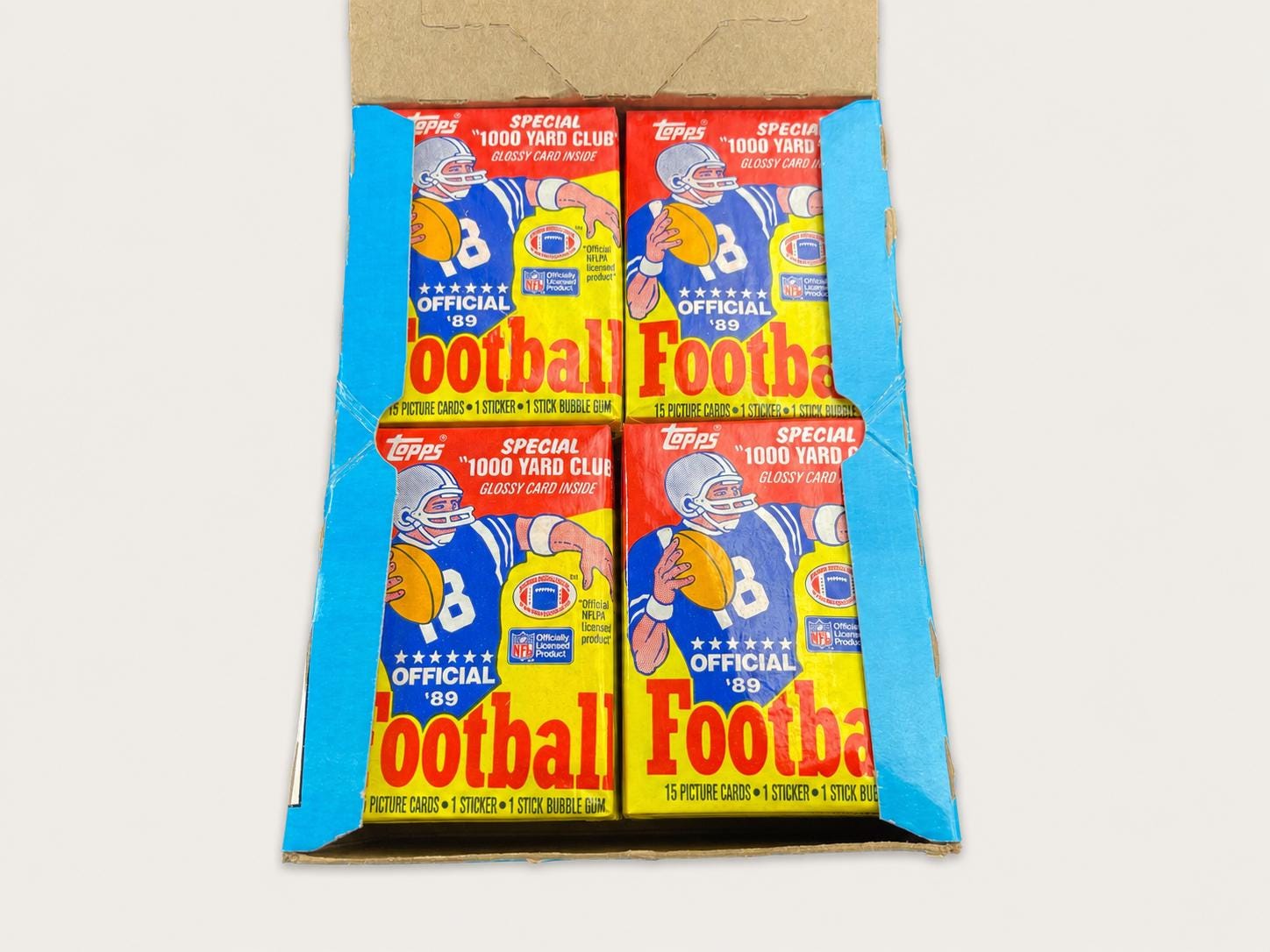 1989 Topps Football Wax Packs - Unopened Lot of (4) Packs - Etsy