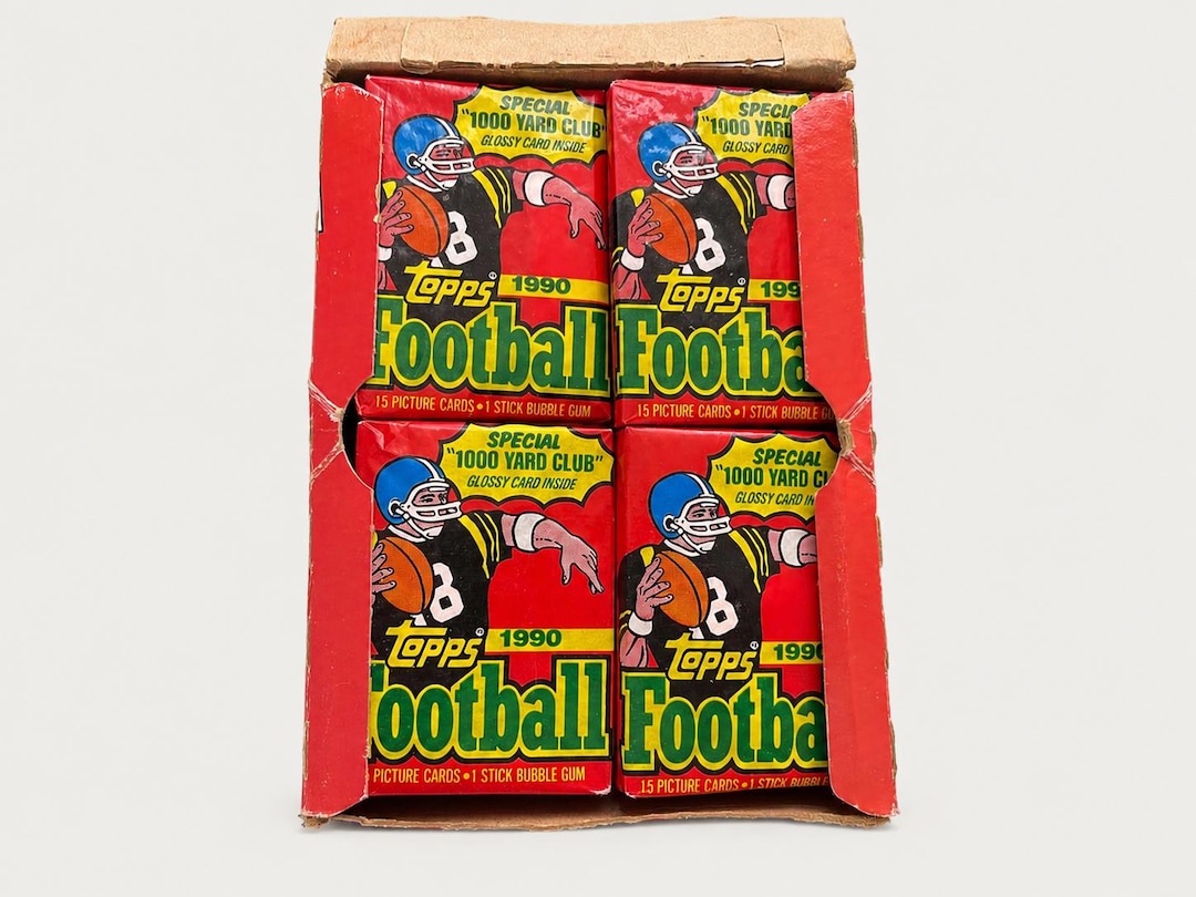 1990 Topps Football Cards, Lot of (4) Wax Packs - Etsy